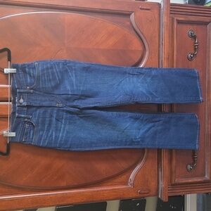 High rise straight jeans.